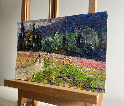Oil painting Flowery mountain meadows by Boris Serdyuk