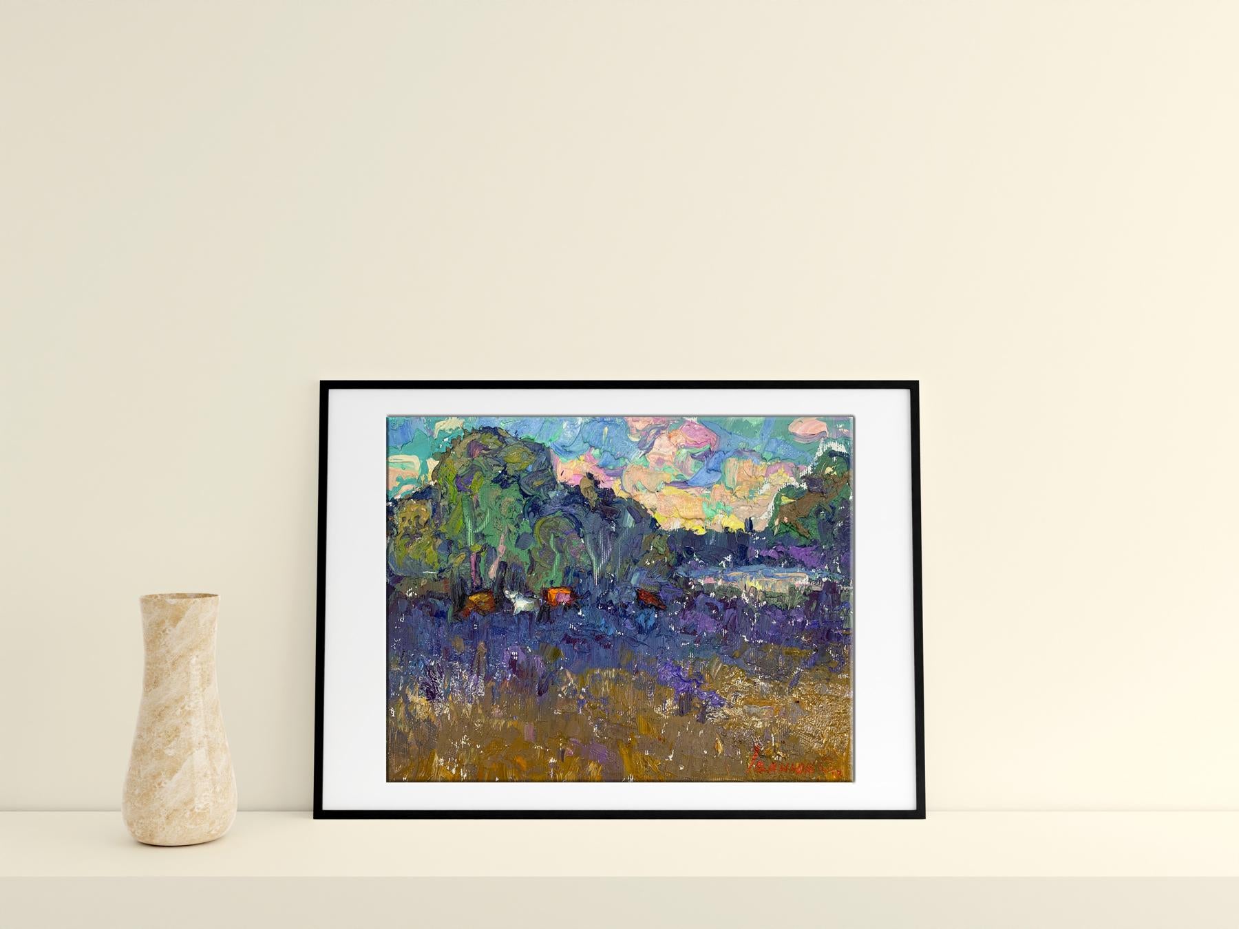 Oil painting forest