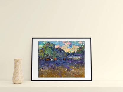 Oil painting forest