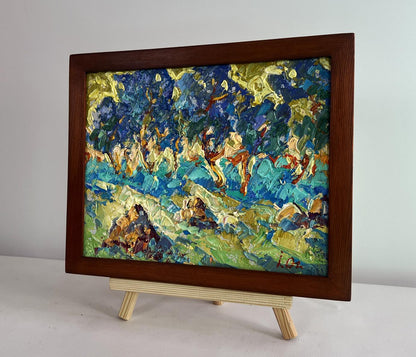 Oil painting Light evening breeze by Oleksiy Ivanyuk in wooden frame