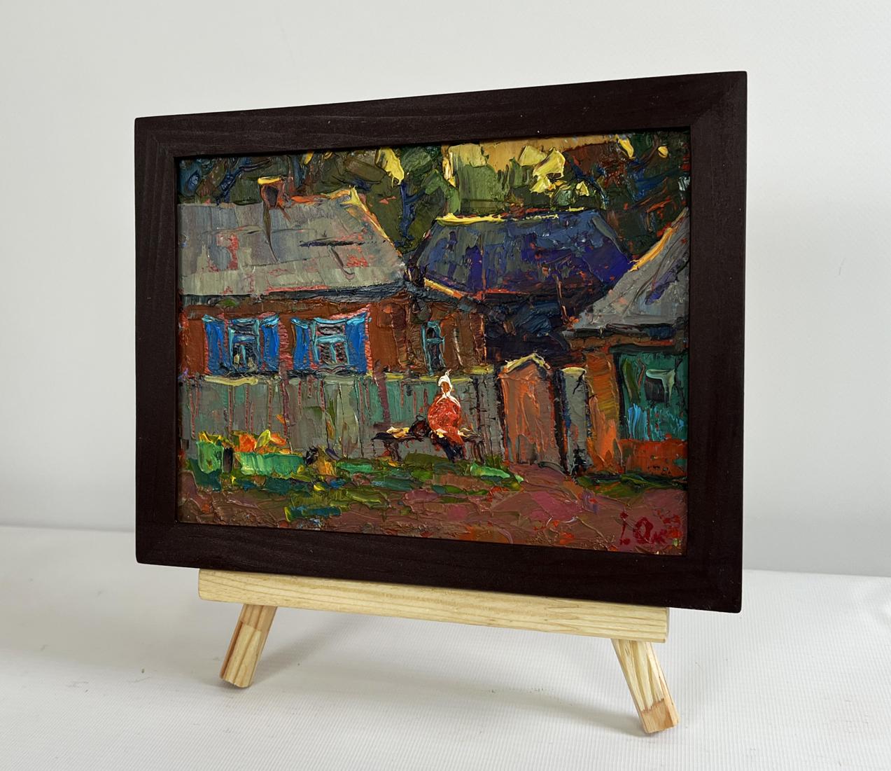 Oil painting Evening silence in the village by Oksana Ivanyuk