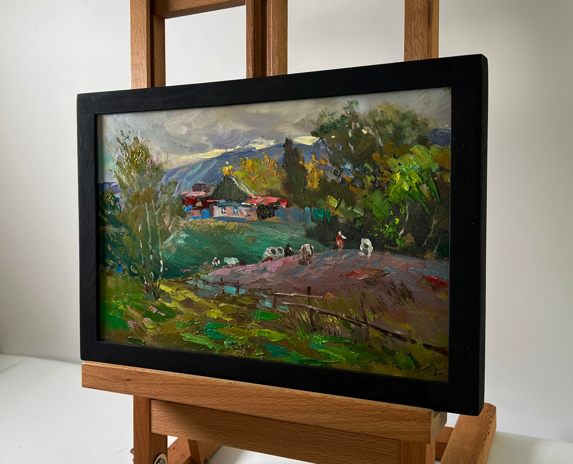 Oil painting A quiet village corner by Yuriy Suprunchuk