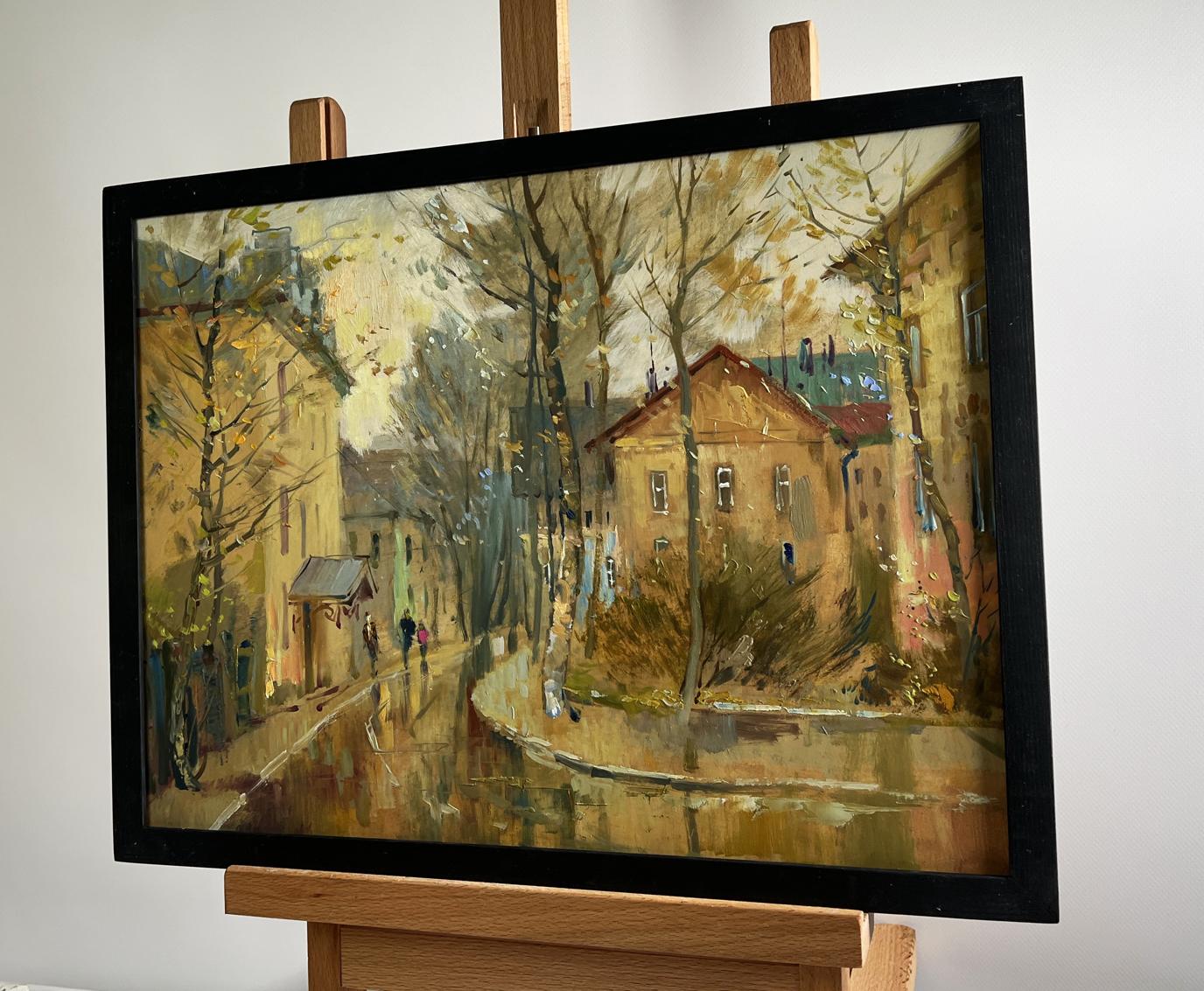 Oil painting Reflections of Autumn by Yuriy Suprunchuk in black frame