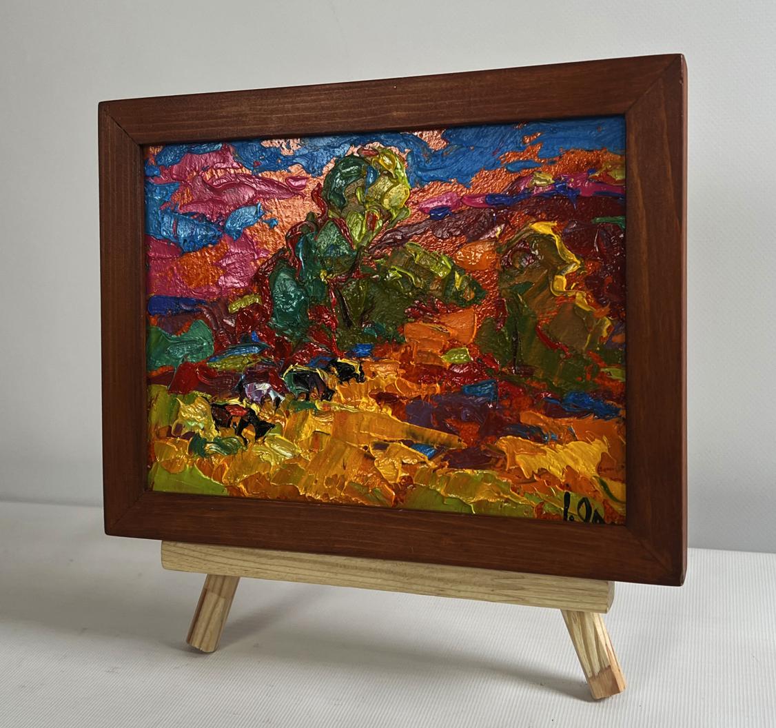 Oil painting Colors of Autumn by Oleksiy Ivanyuk in wooden frame