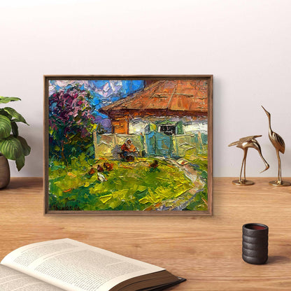 Framed impressionist oil painting Spring Awakening by Alex Kaleniuk