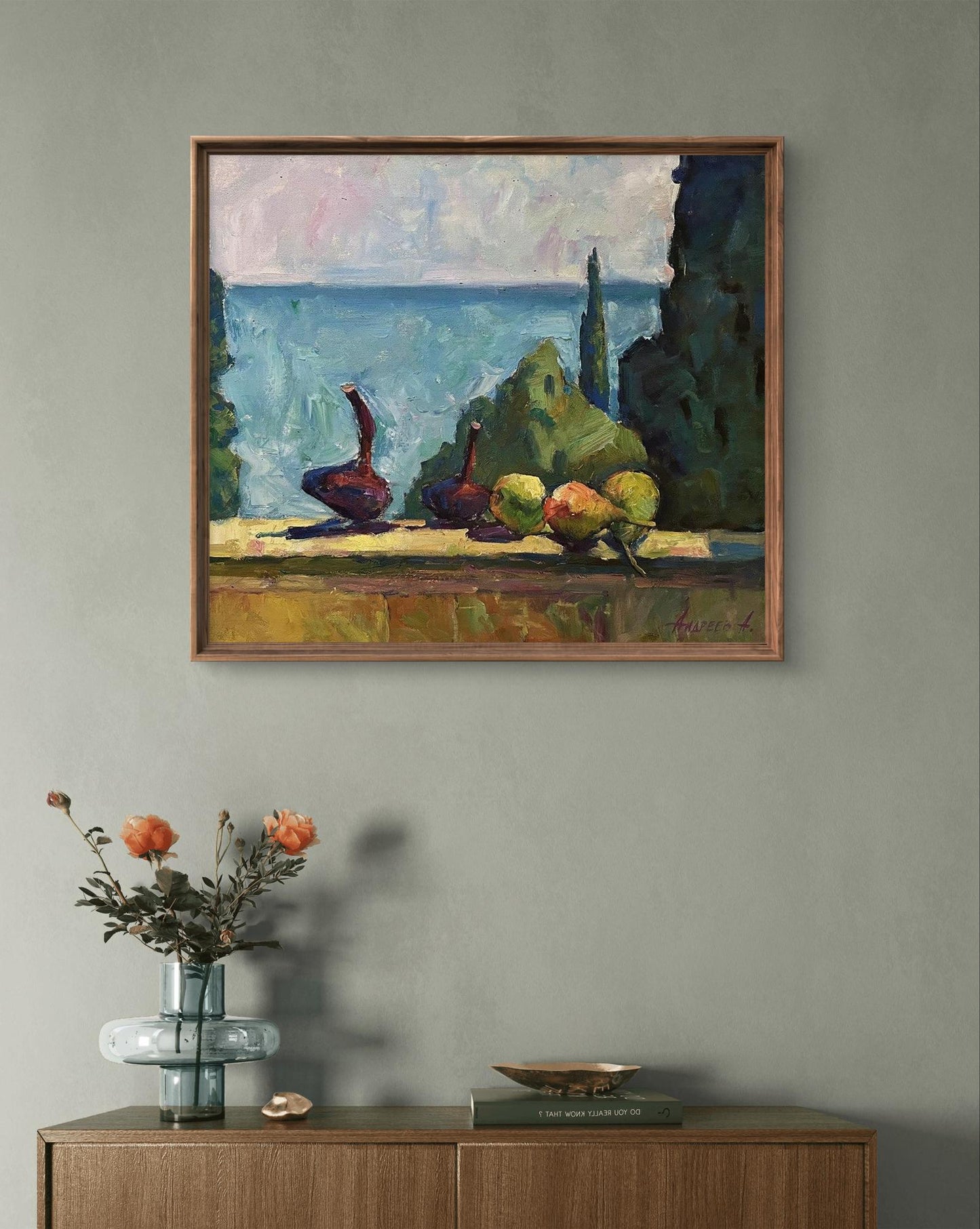 Oil painting Still life with onions by Oleksandr Andreev coastal scene
