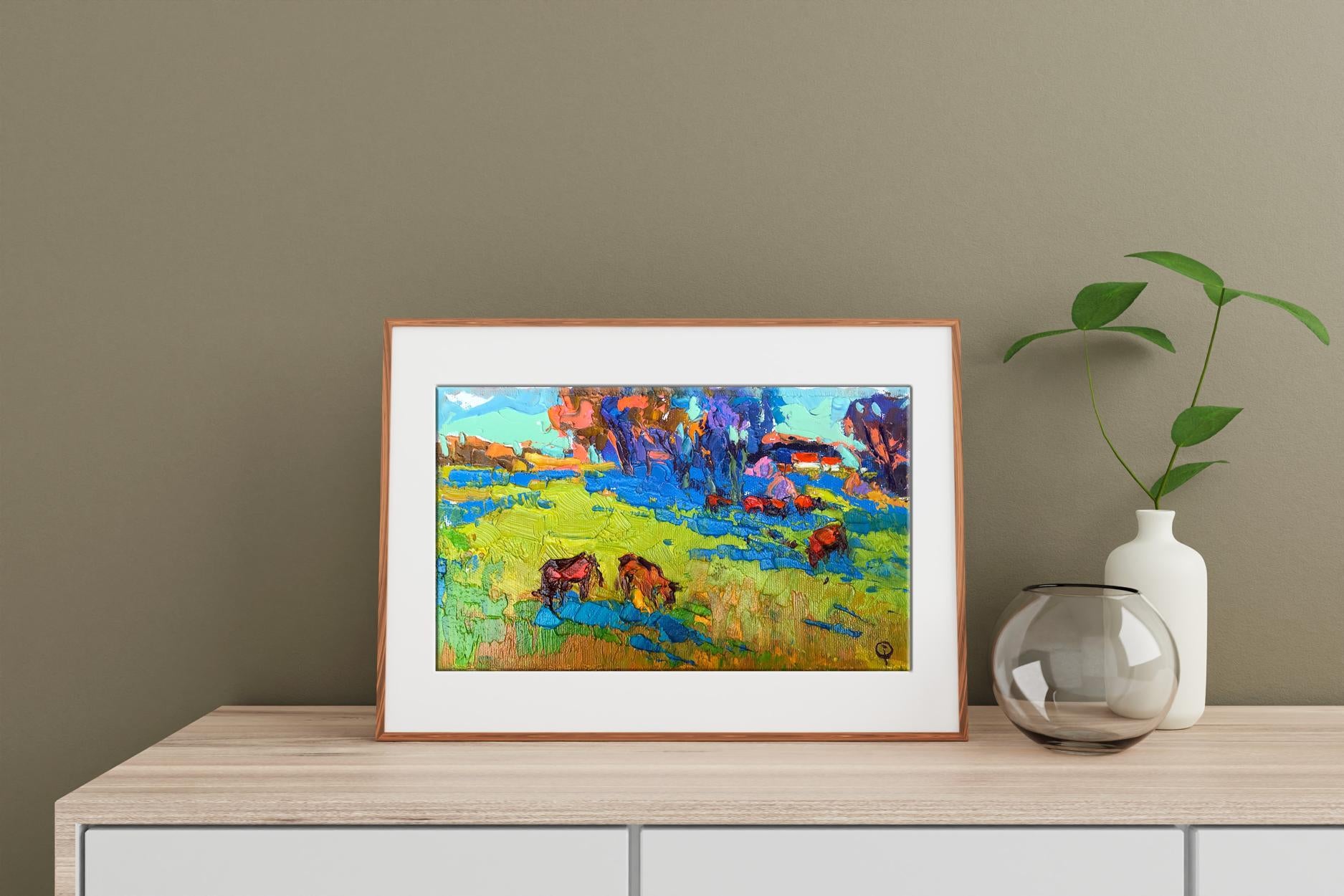 Oil painting meadows 