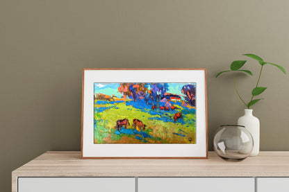 Oil painting meadows 