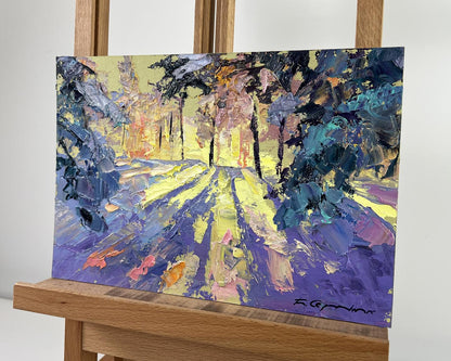 Vibrant impressionist oil painting The first rays of the sun in the east by Boris Serdyuk