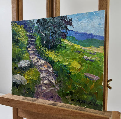 Oil painting Stone road to the mountains by Boris Serdyuk