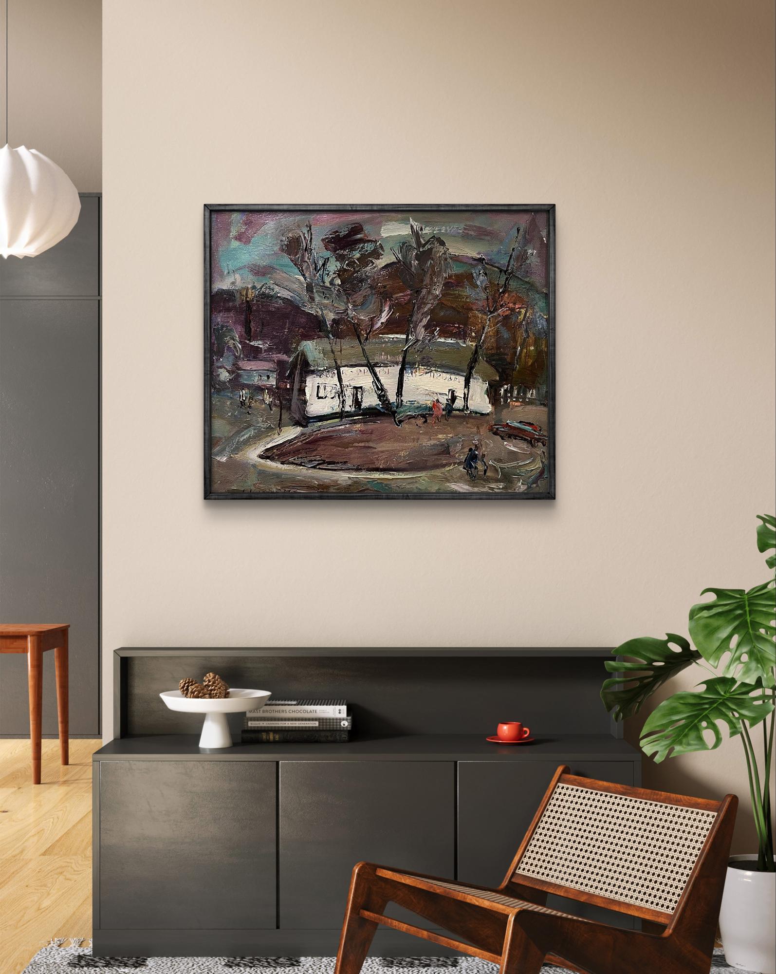 Oil painting Once upon a time in the village by Oleksandr Andreev