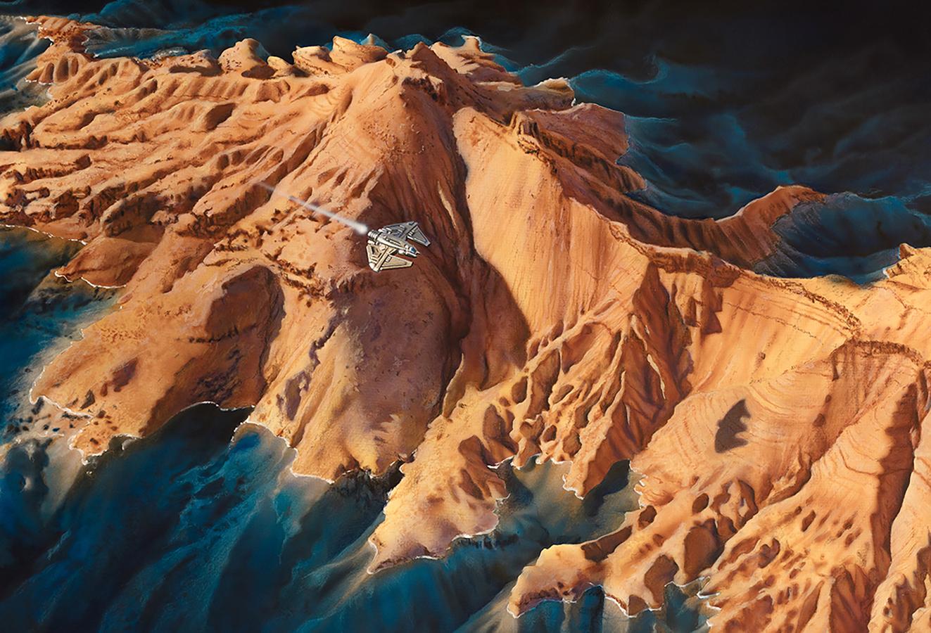 Acrylic painting Coast Guard in the Mountains Johannes Wessmark