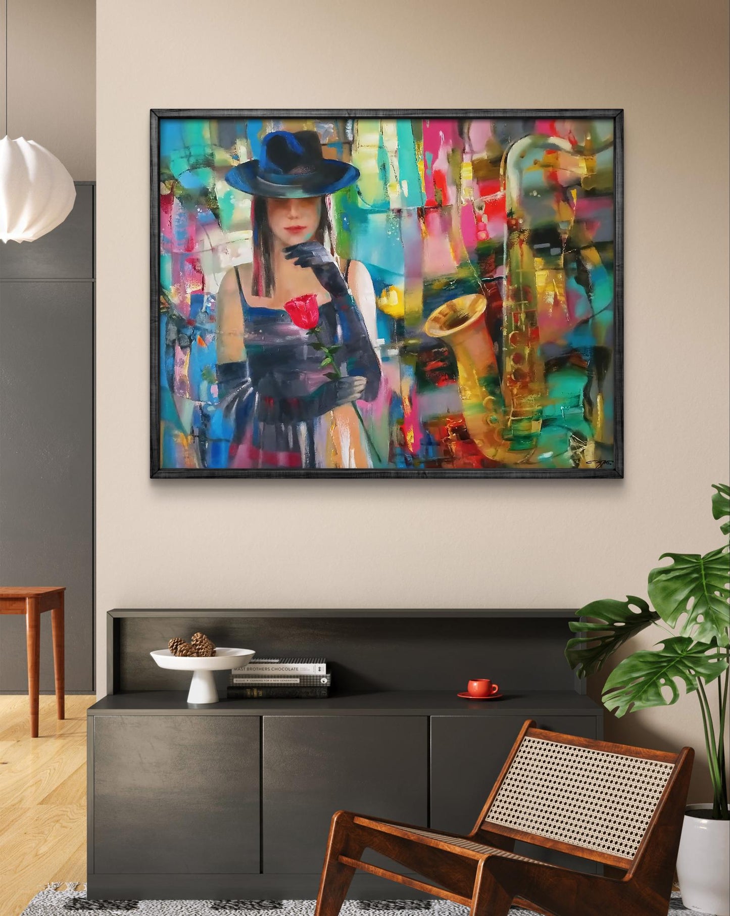 Abstract Evening Blues oil painting by Anatoly Tarabanov