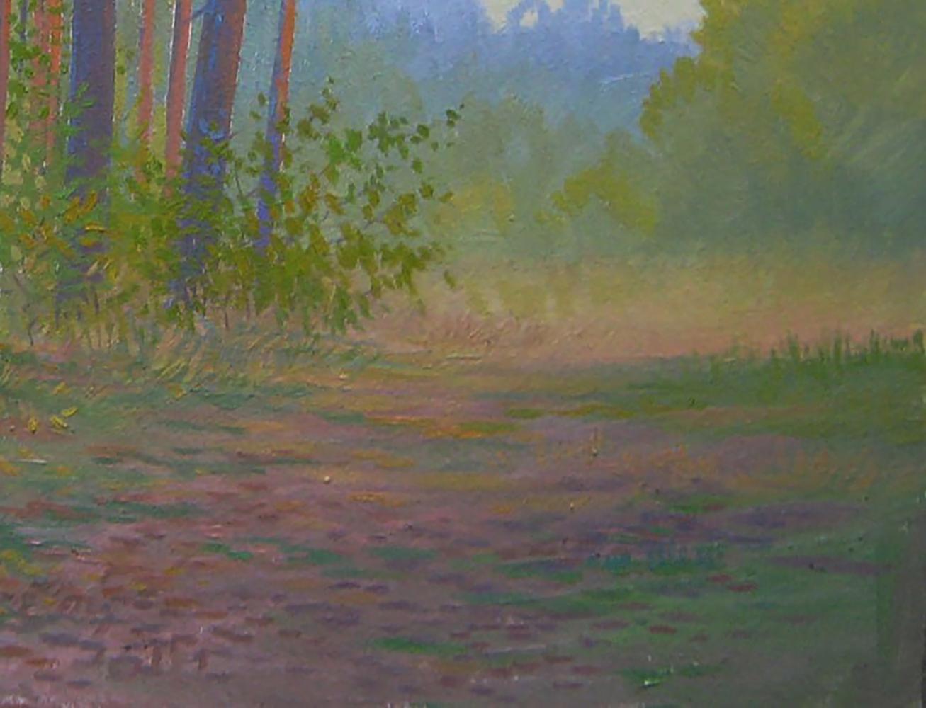 Oil painting Autumn morning in the forest by Valery Savenets