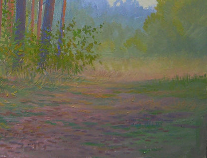 Oil painting Autumn morning in the forest by Valery Savenets