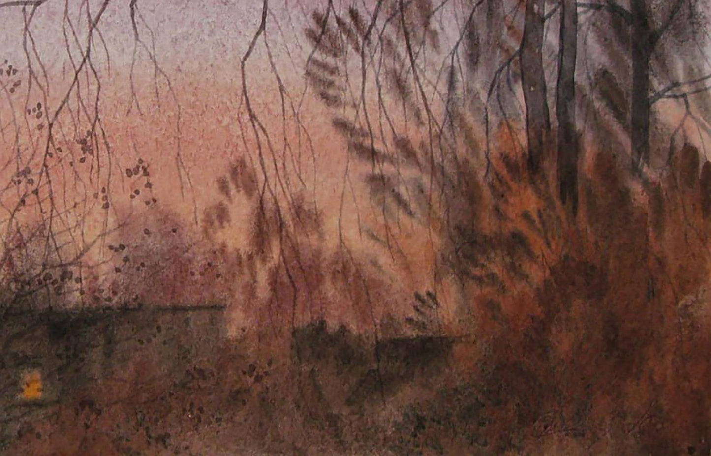 Watercolor painting Evening has come to the city by Valery Savenets