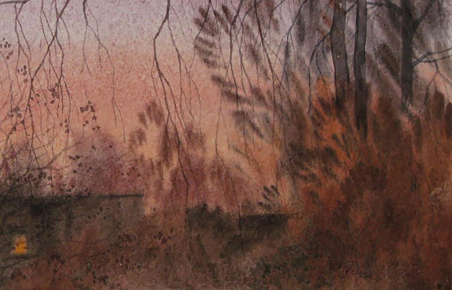 Watercolor painting Evening has come to the city by Valery Savenets