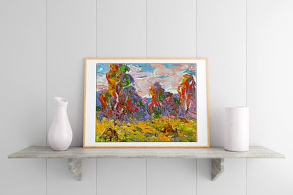 Oil painting Autumn Landscape 