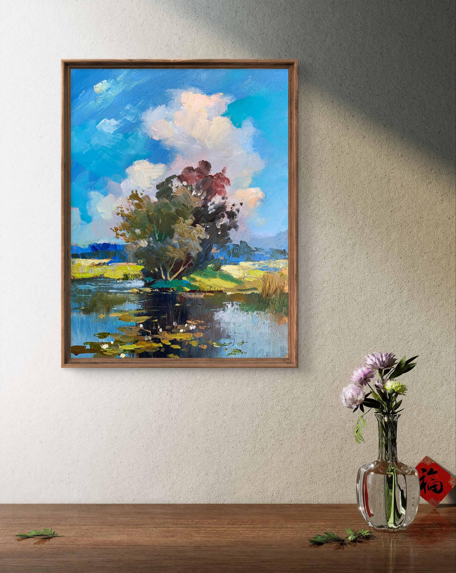 Framed oil painting Memory of a place in nature by Yuriy Suprunchuk