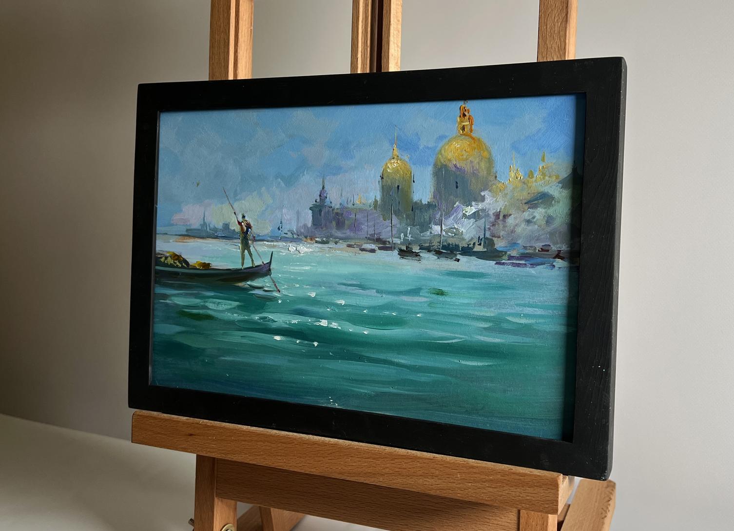 Oil painting Holidays in Venice by Yuriy Suprunchuk, Venetian canal scene