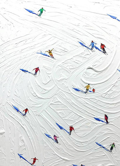 Watercolor painting Between Sky and Snow Olena Klimenko