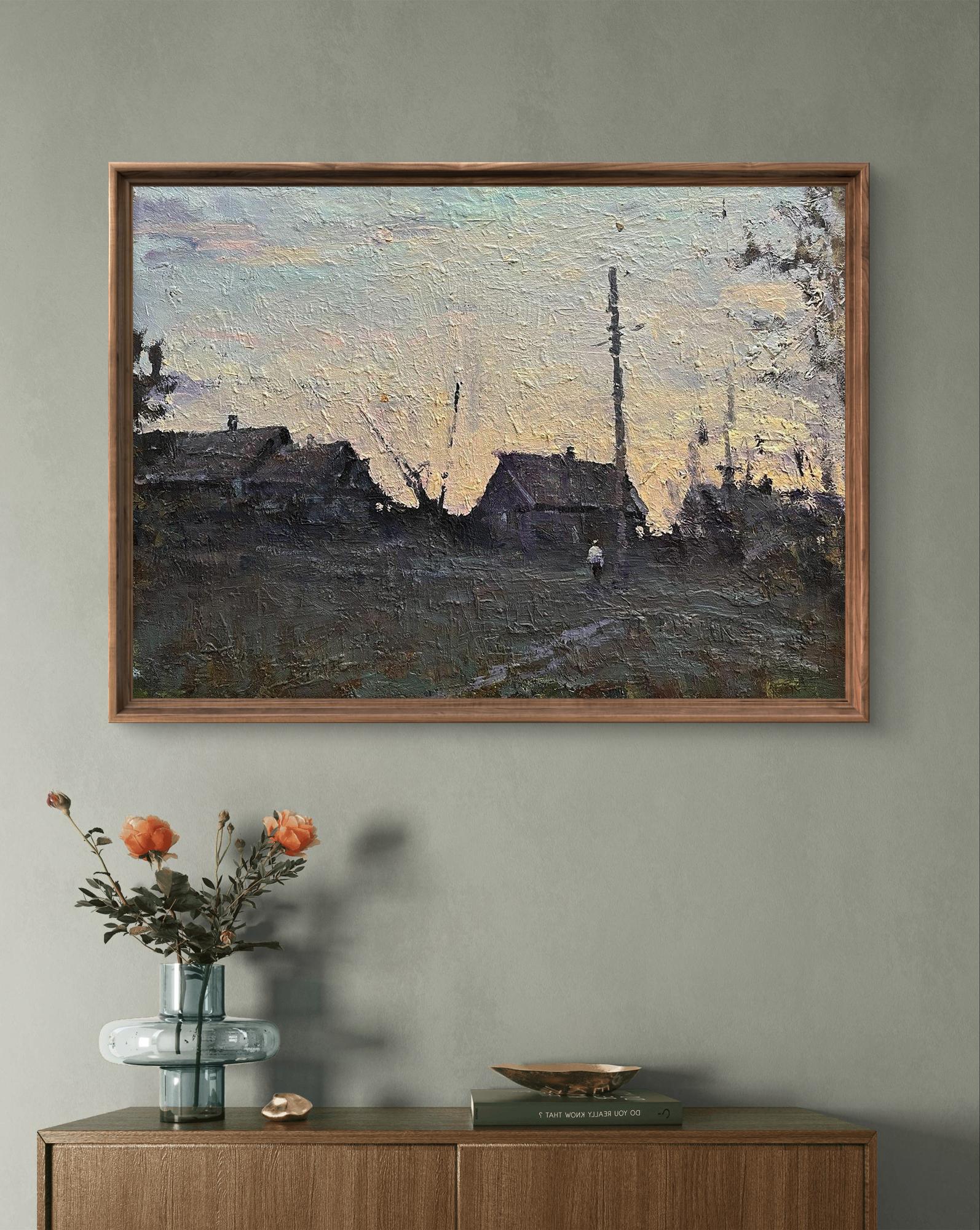 Oil painting Autumn in the Village by Volodymyr Pashchenko