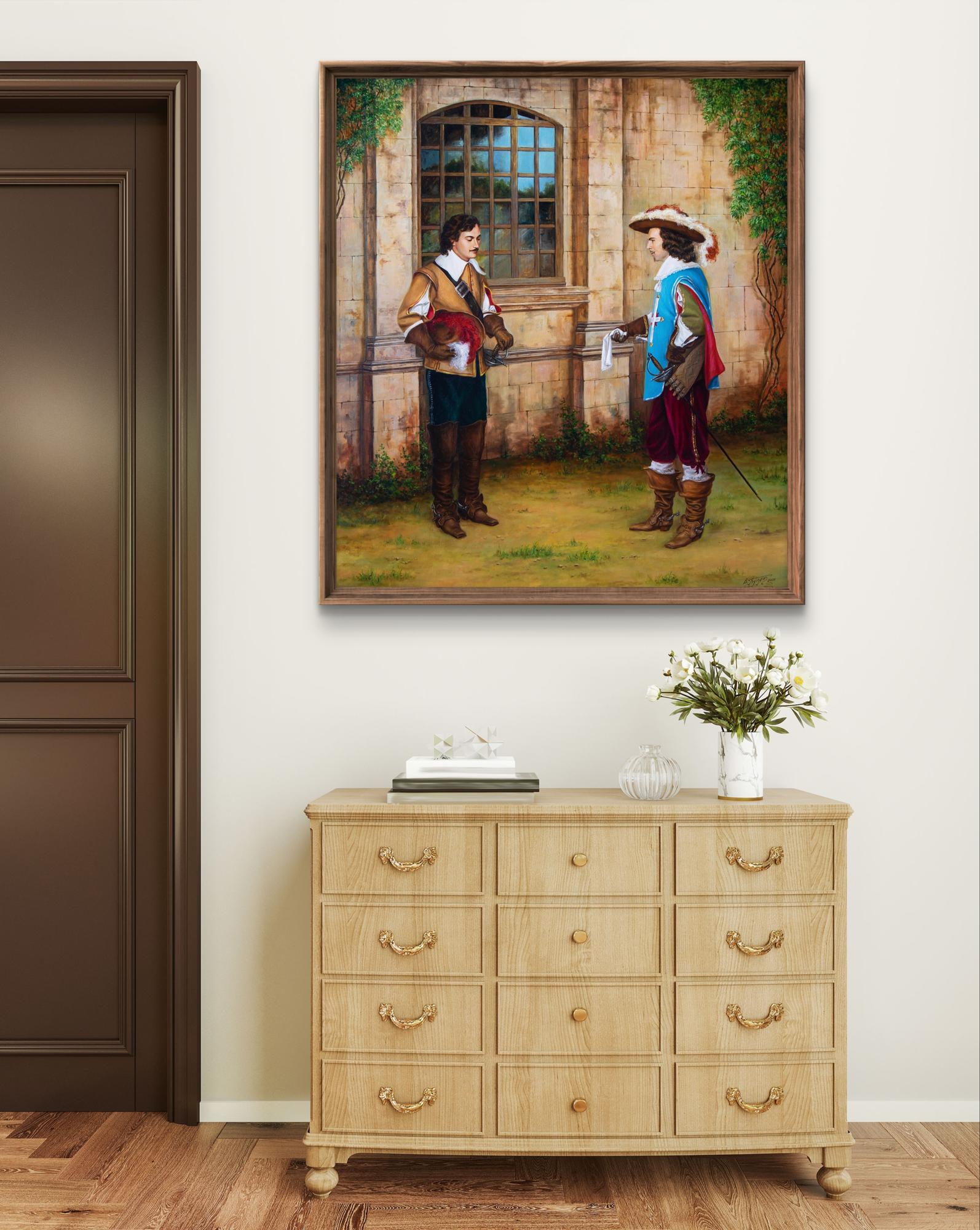 Framed oil painting Paris is not paved with handkerchiefs by Valeriy Bulat