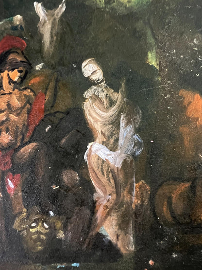 Oil painting Night sacred rite in forest by Alexander Litvinov