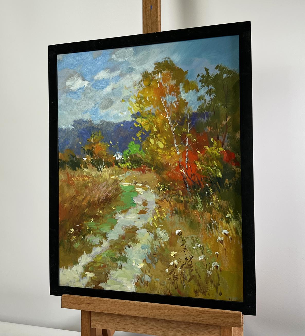 Oil painting Steps on an autumn meadow by Yuriy Suprunchuk