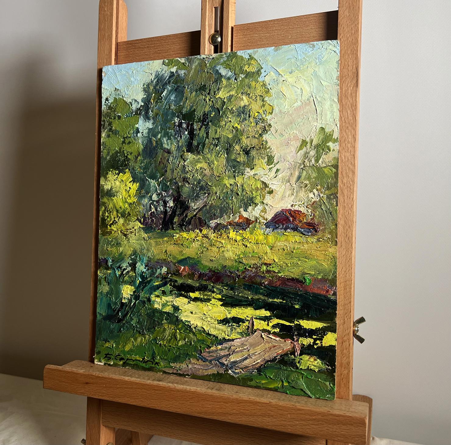 Oil painting Enjoying the Silence by Boris Serdyuk, vibrant impressionist landscape