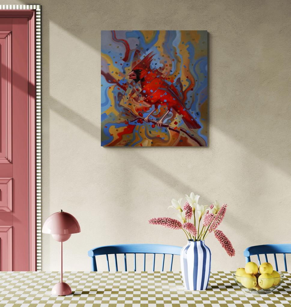 Oil painting Red Cardinal Sergey Voichenko