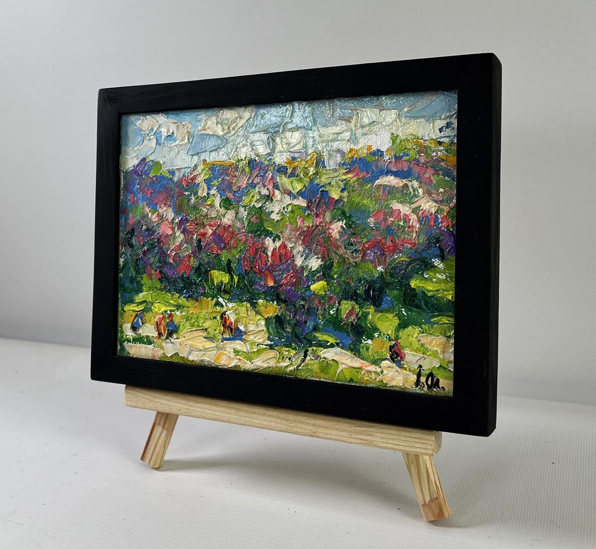 Oil painting Spring colors by Oleksiy Ivanyuk in black frame