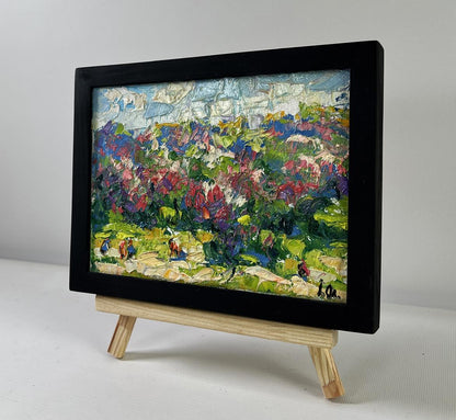 Oil painting Spring colors by Oleksiy Ivanyuk in black frame