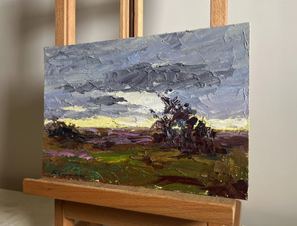 Oil painting Its a nasty day by Boris Serdyuk textured landscape