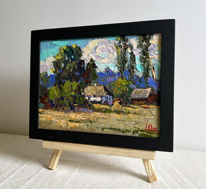 Oil painting Light summer breeze by Oksana Ivanyuk in black frame