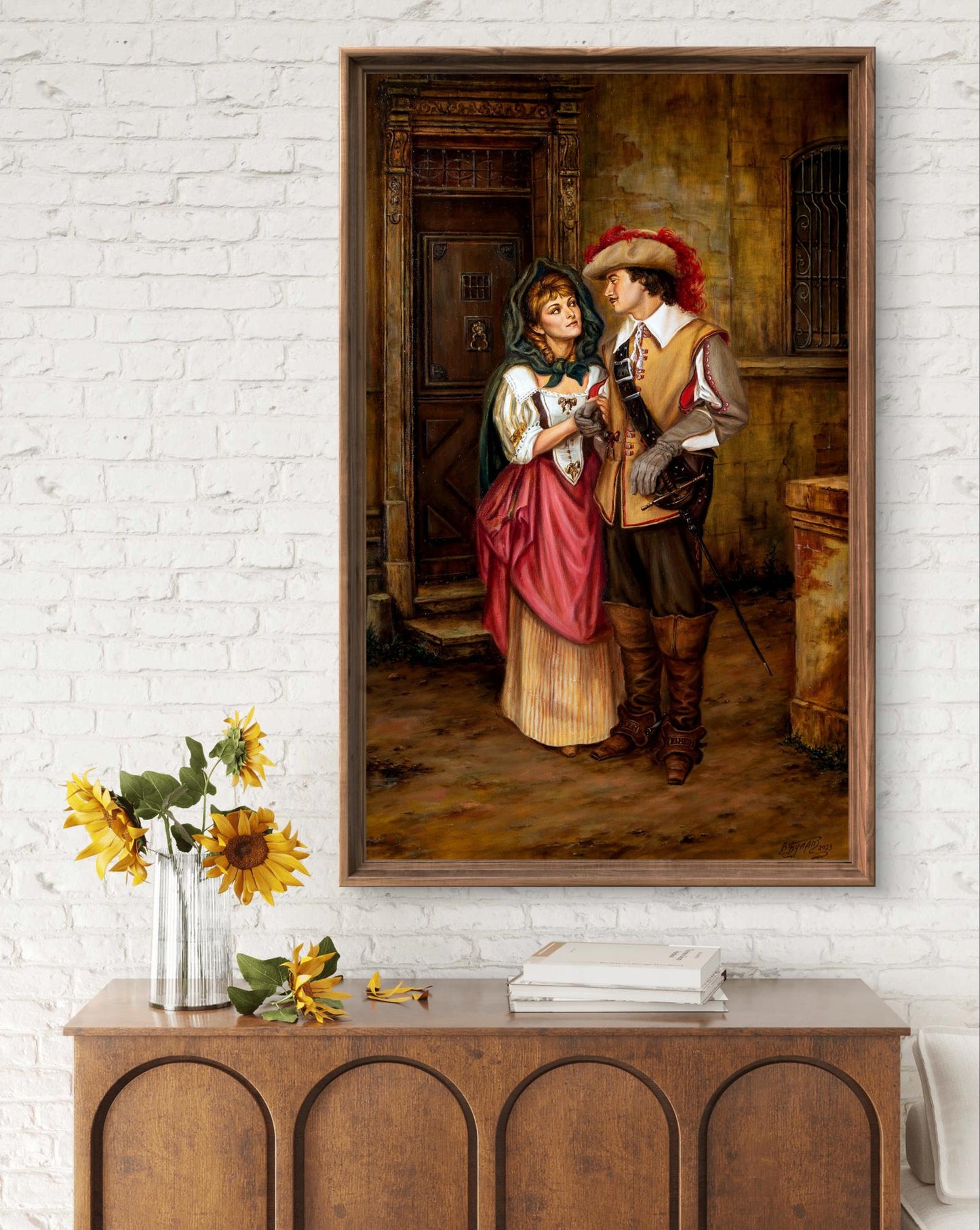 Framed oil painting Maybe in the Future by Valeriy Bulat romantic scene