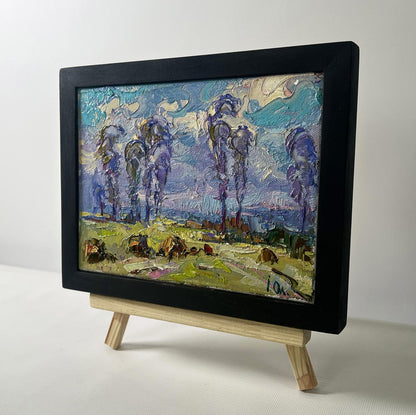 Oleksiy Ivanyuk oil painting Spring coolness hugging the earth in black frame
