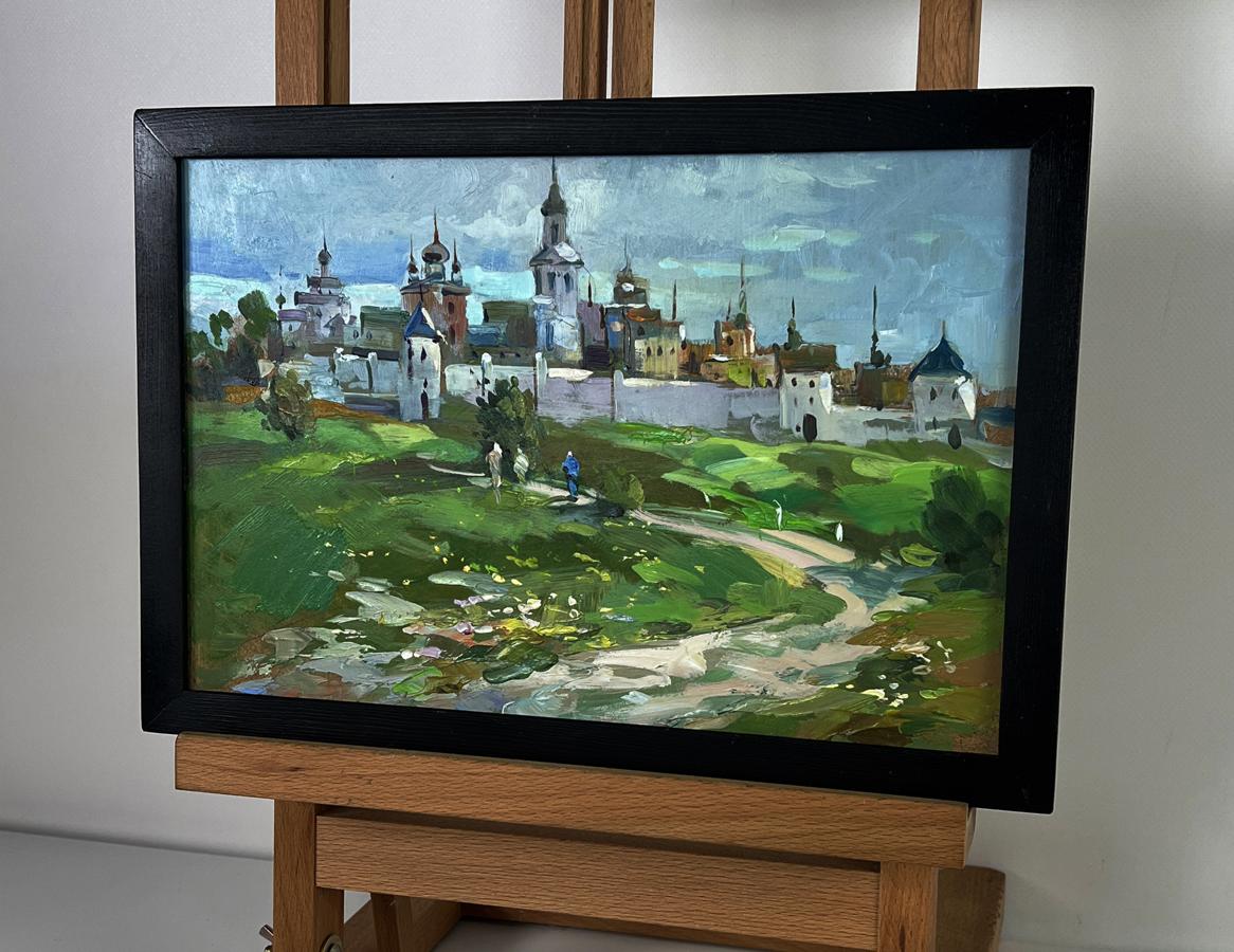 Oil painting City Monastery Yuriy Suprunchuk: historic R.n town view