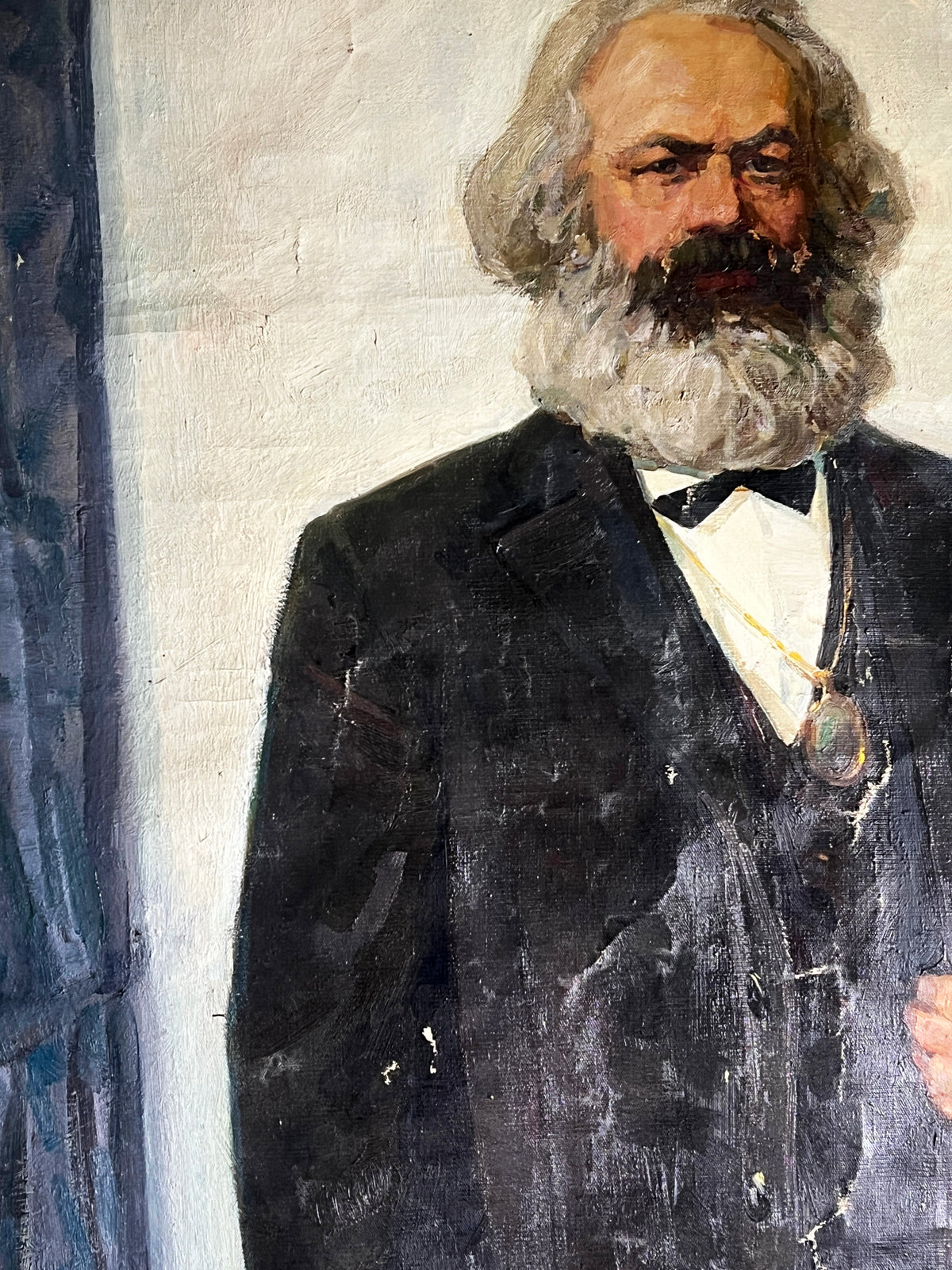 Oil painting Karl Marx before an important meeting Petr Bilan