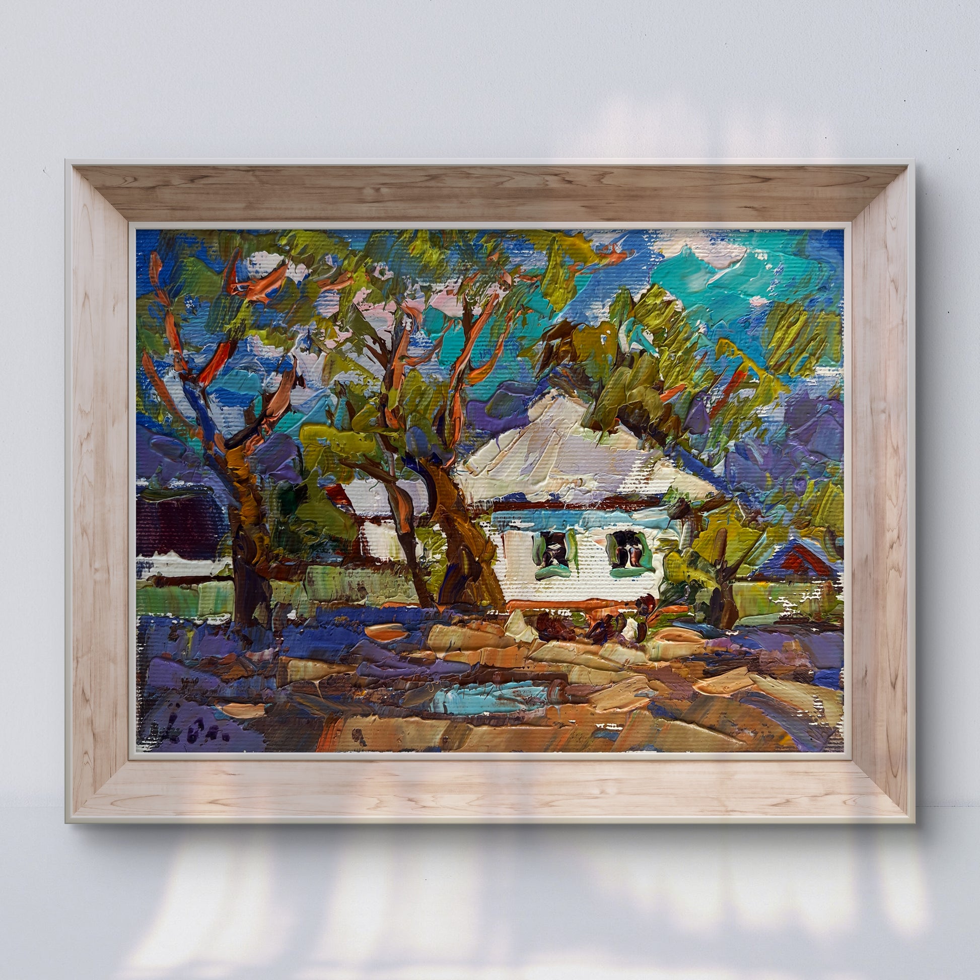 Vibrant impressionist oil painting Spring days in the village by Oleksiy Ivanyuk