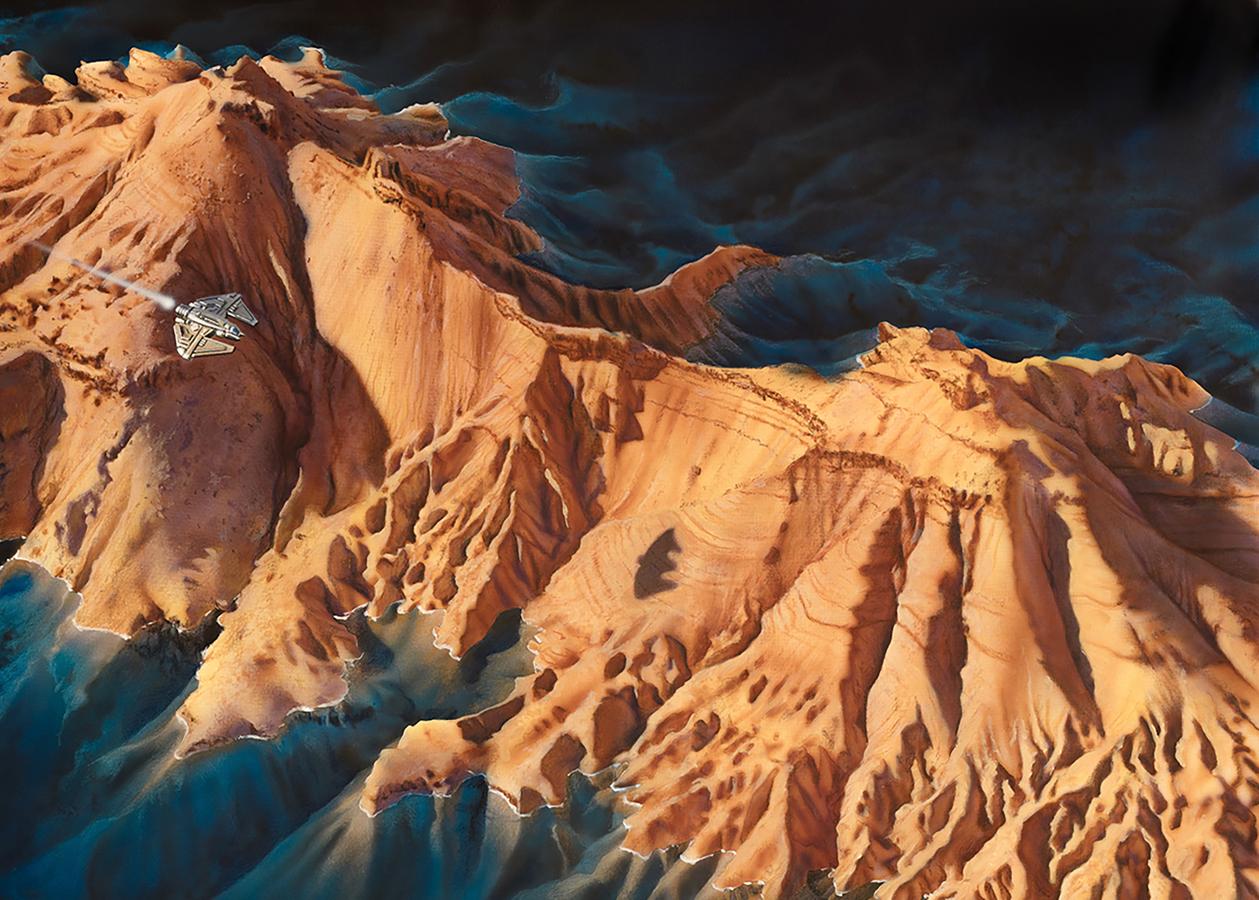 Acrylic painting Coast Guard in the Mountains Johannes Wessmark