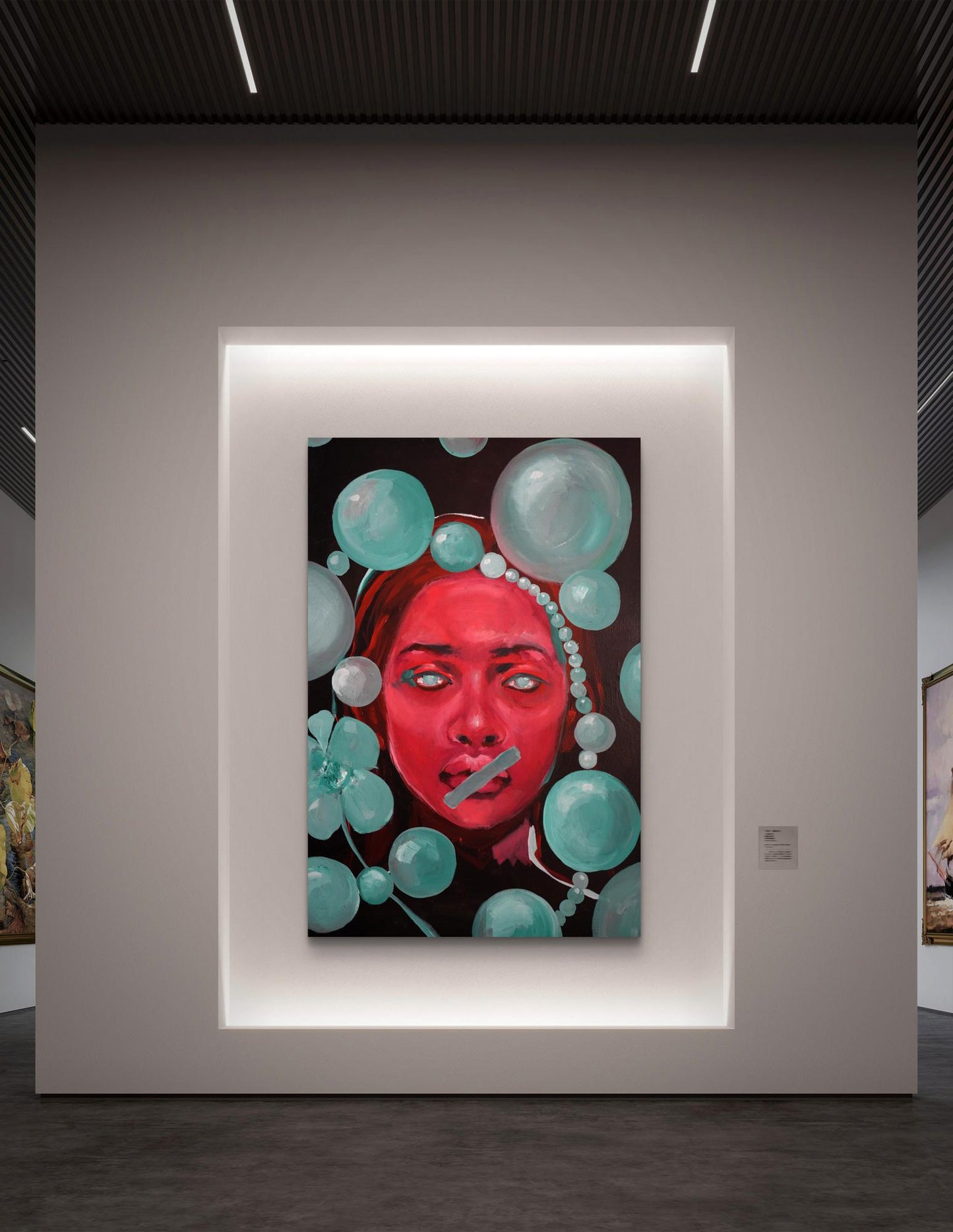 Oil painting Enforced Silence by Victoria Kagalovska in gallery