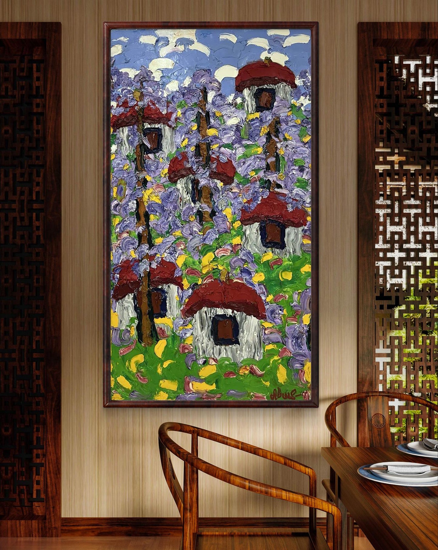 Oil Abstract painting spring Oleksiy Dakhnenko