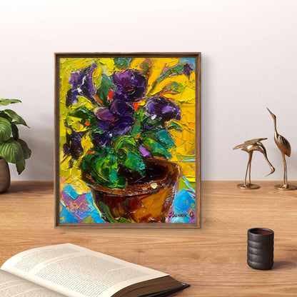 Oil painting Life blooms in the color of petunias by Oleksiy Ivanyuk