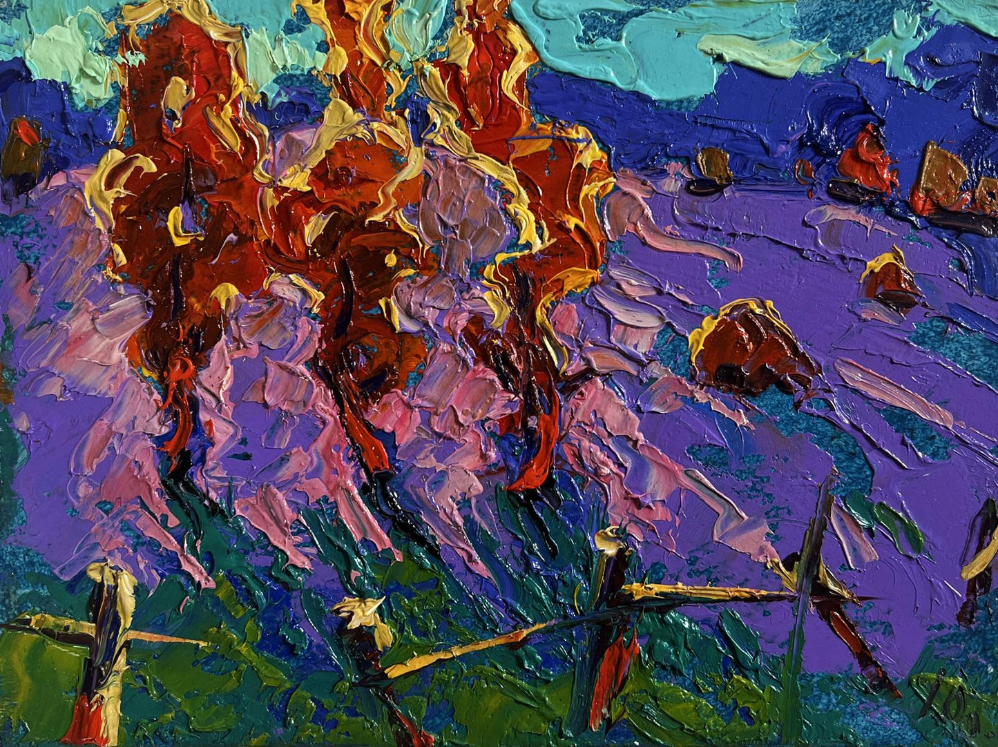 Vibrant impressionist oil painting Cool autumn evening by Oleksiy Ivanyuk