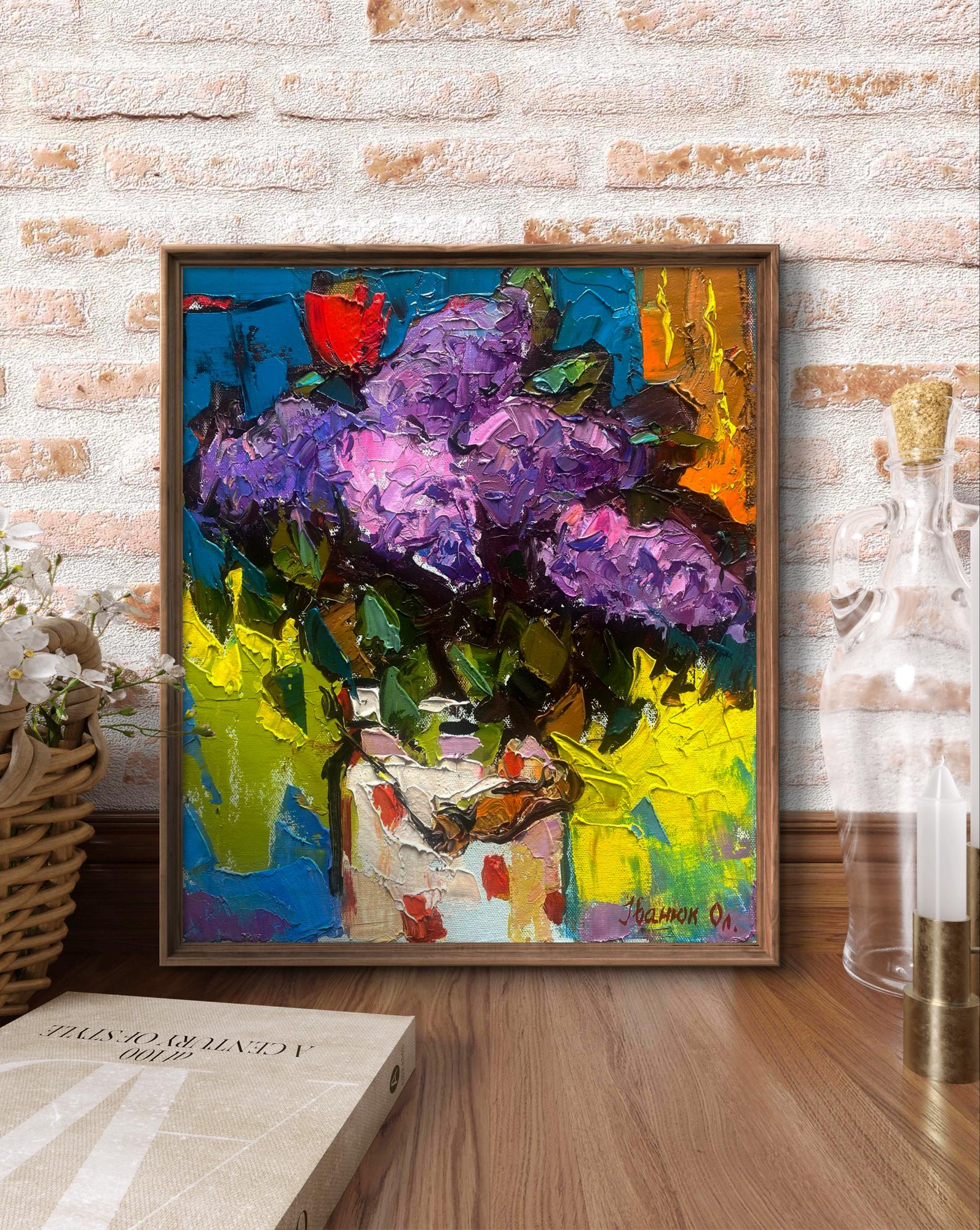 Oil painting The scent of lilac fills the room by Oleksiy Ivanyuk