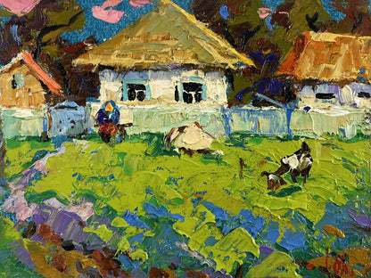 Vibrant impressionistic oil painting Silence filled with warmth by Oleksiy Ivanyuk