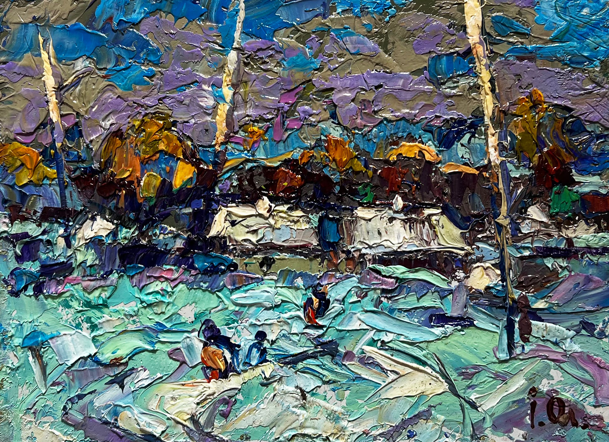 Vibrant impressionist oil painting To the House by Oleksiy Ivanyuk