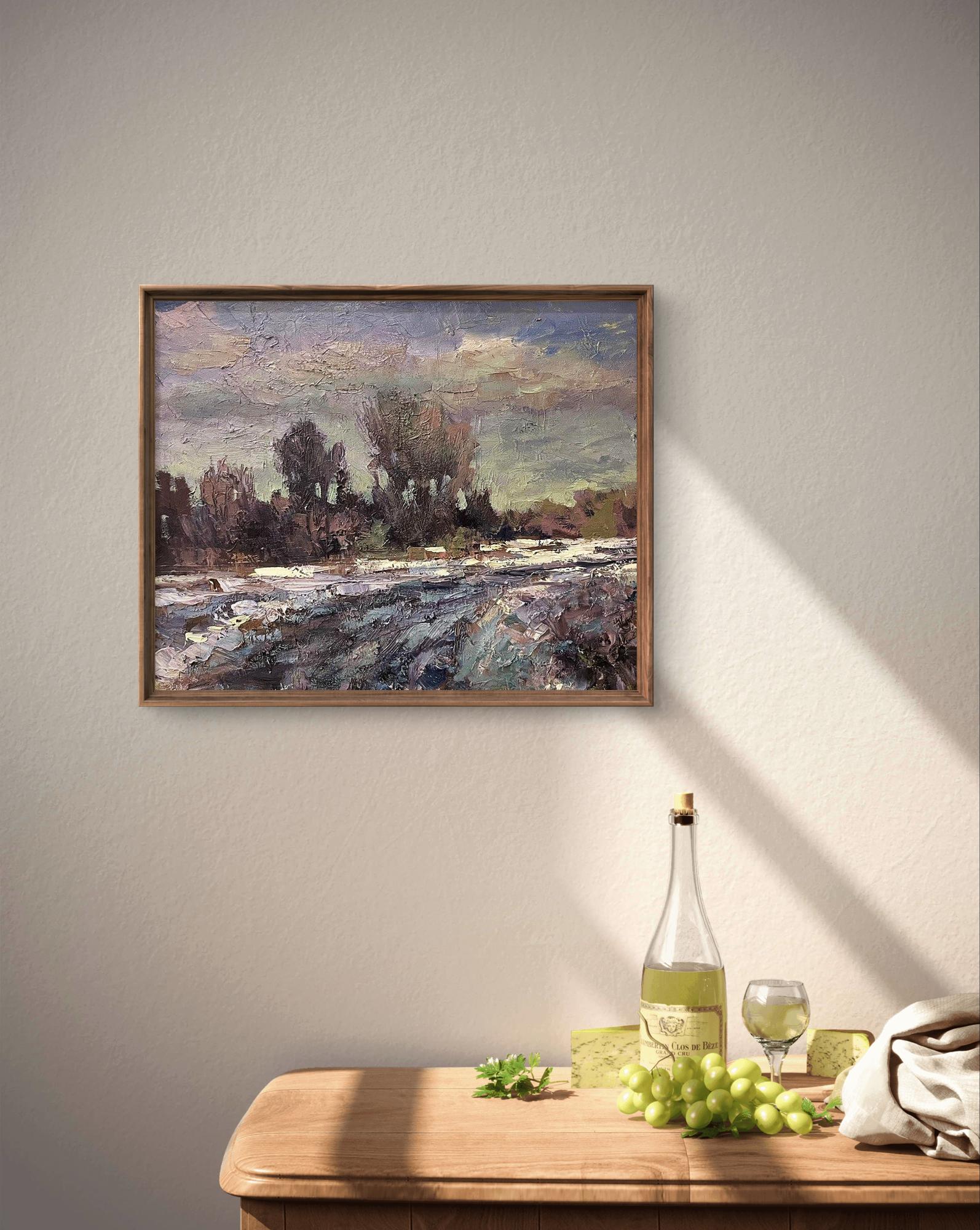 Rustic oil painting Outside the Village by Volodymyr Pashchenko