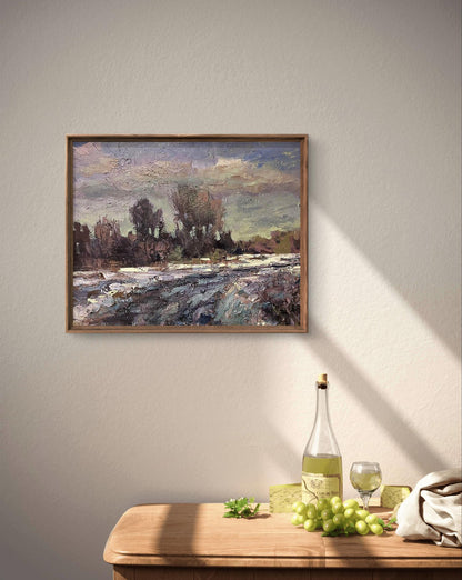 Rustic oil painting Outside the Village by Volodymyr Pashchenko